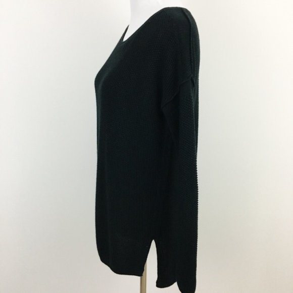 Vince cashmere cotton seed stitch waffle knit boxy relaxed fit pullover sweater - Picture 6 of 16